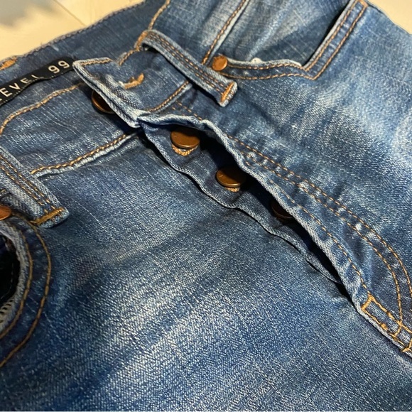 Level 99 Distressed Blue High Waist Jeans - Picture 12 of 12